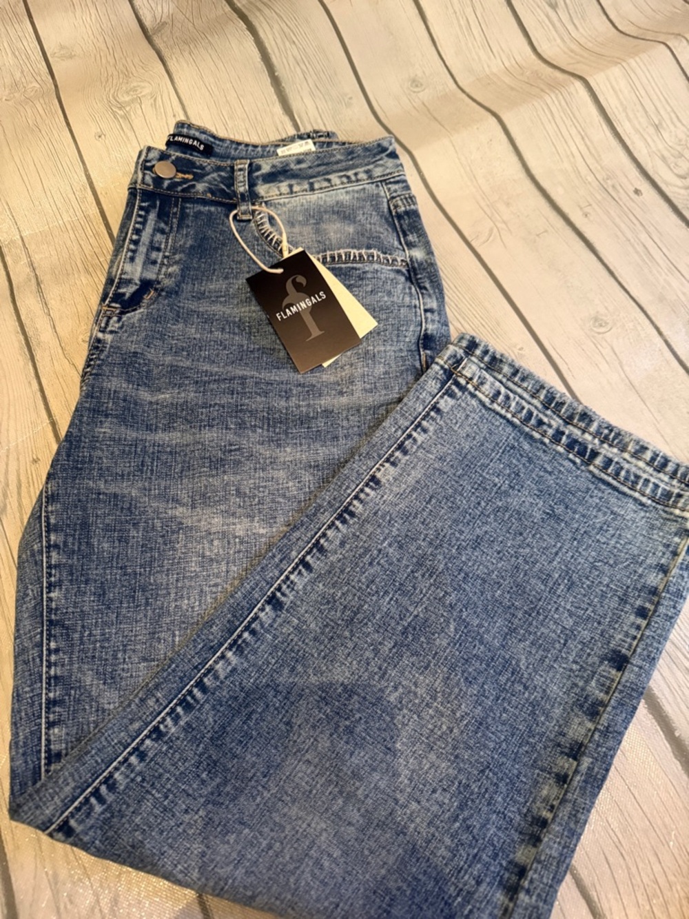 Flamingals Women’s Classic Blue High-Rise Jeans